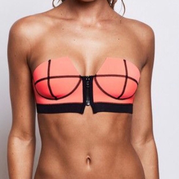 pink/Orange reversible A.T.G(now NLP) bikini top - Picture 3 of 4